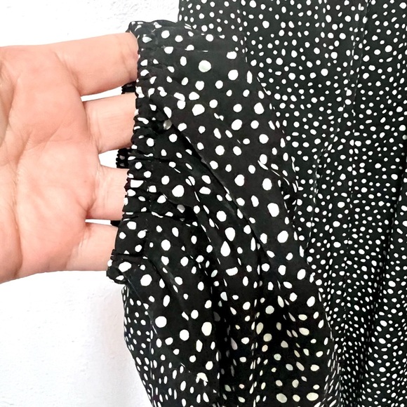 Sanctuary polka dot Puff Sleeve Blouse XL - Picture 5 of 7